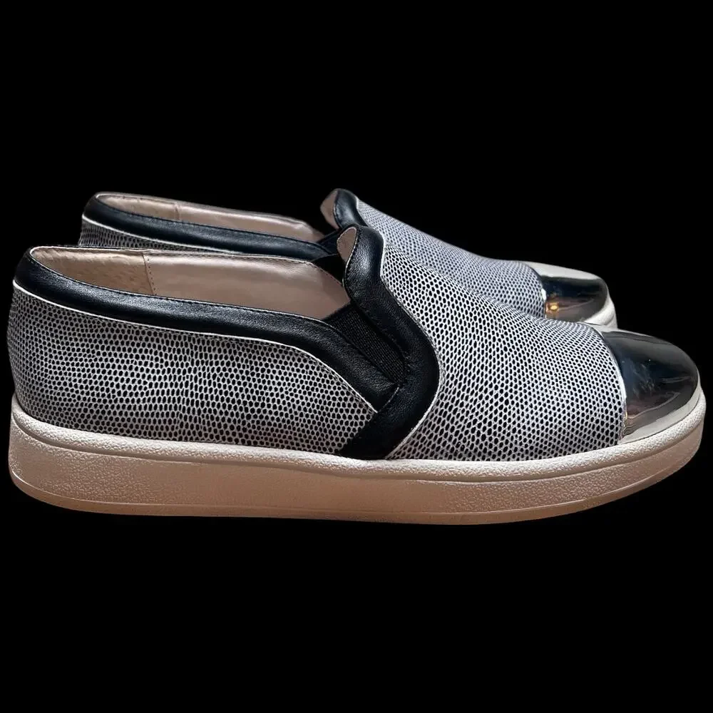 SOL SANA Daze SS Women's Size 40/US 9 Slate Pebble Metallic Loafers Shoes